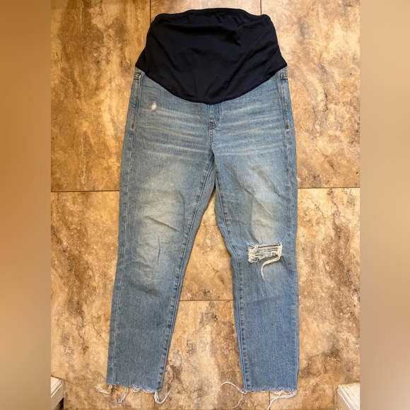 Madewell Maternity Over-the-Belly Perfect Vintage Jeans in Coney Wash Size 26 - Picture 6 of 12